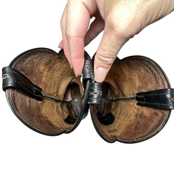 VTG Tony Lama Exotic Collection Western Boot Black Teju Lizard Leather Men SZ 9D - Picture 7 of 12